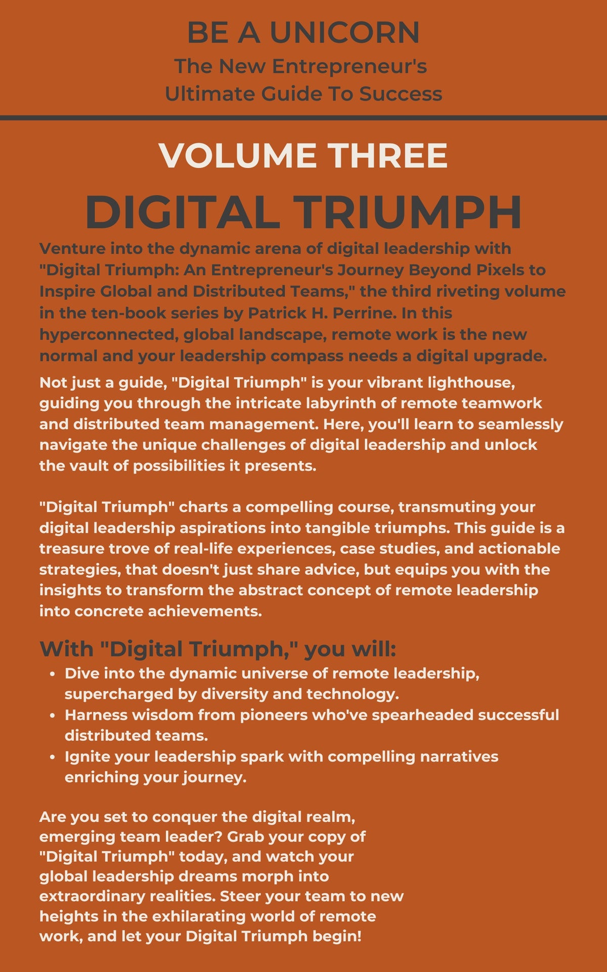 Vol 3 of the Be A Unicorn Series: Digital Triumph