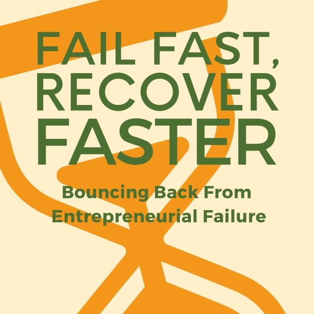 Book cover for 'Fail Fast, Recover Faster' featuring a stylized clock design with orange and green colors and the author's name at the bottom.